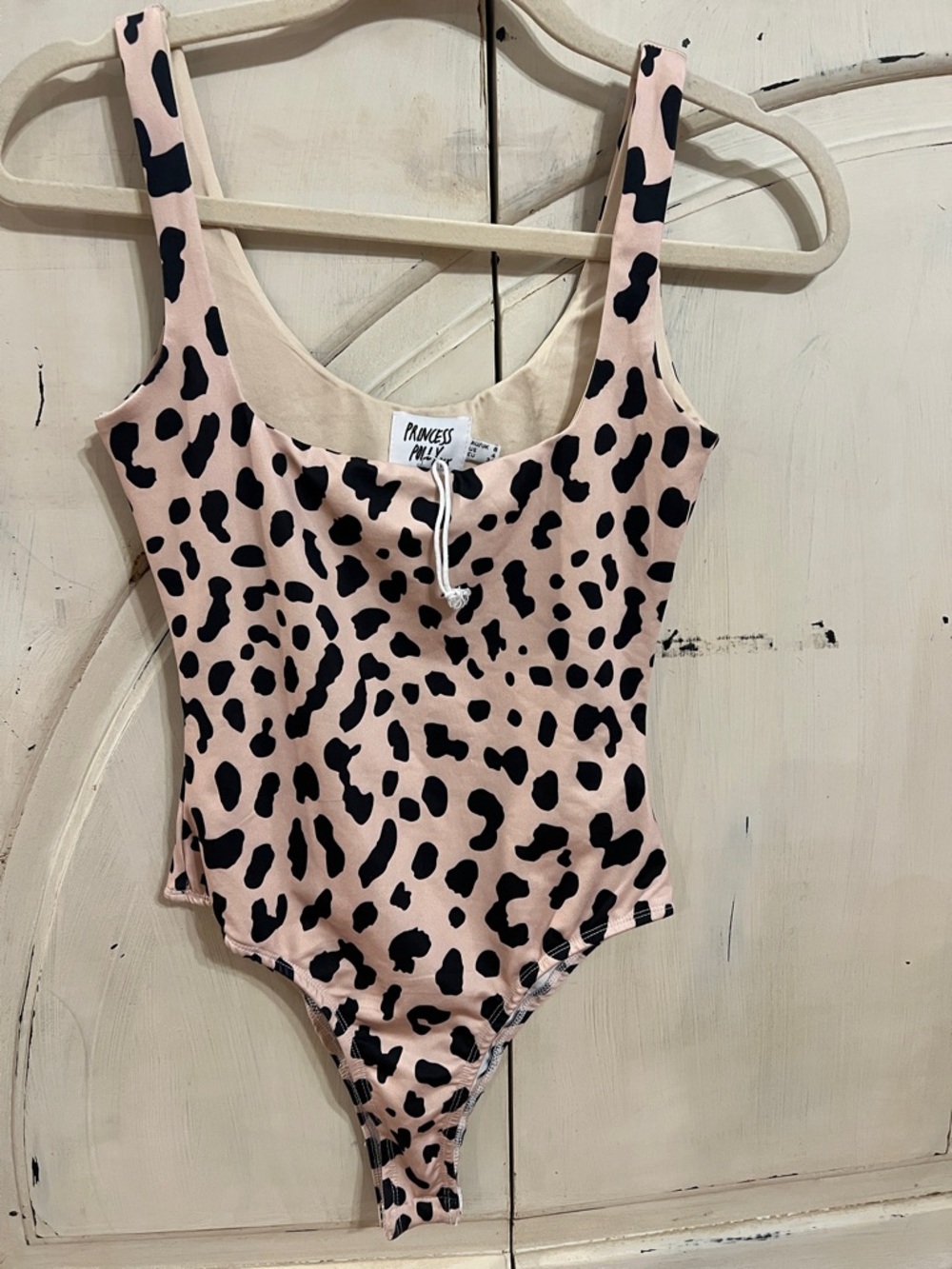 Princess Polly One Piece Bodysuit Pink Black Animal Print Size US 4